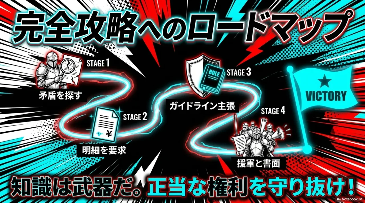 矛盾探しから明細要求、ガイドライン主張、援軍要請までの退去費用交渉のステップバイステップ手順