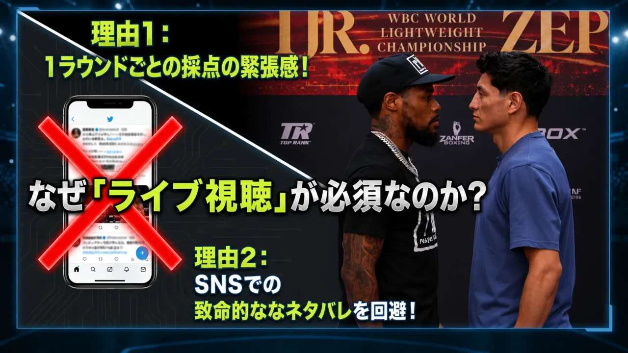 ローチvsセペダをライブ配信で観るメリットとネタバレ対策