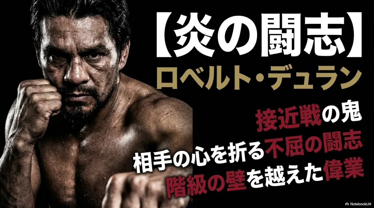 接近戦の圧力と闘志を体現するロベルト・デュランの画像