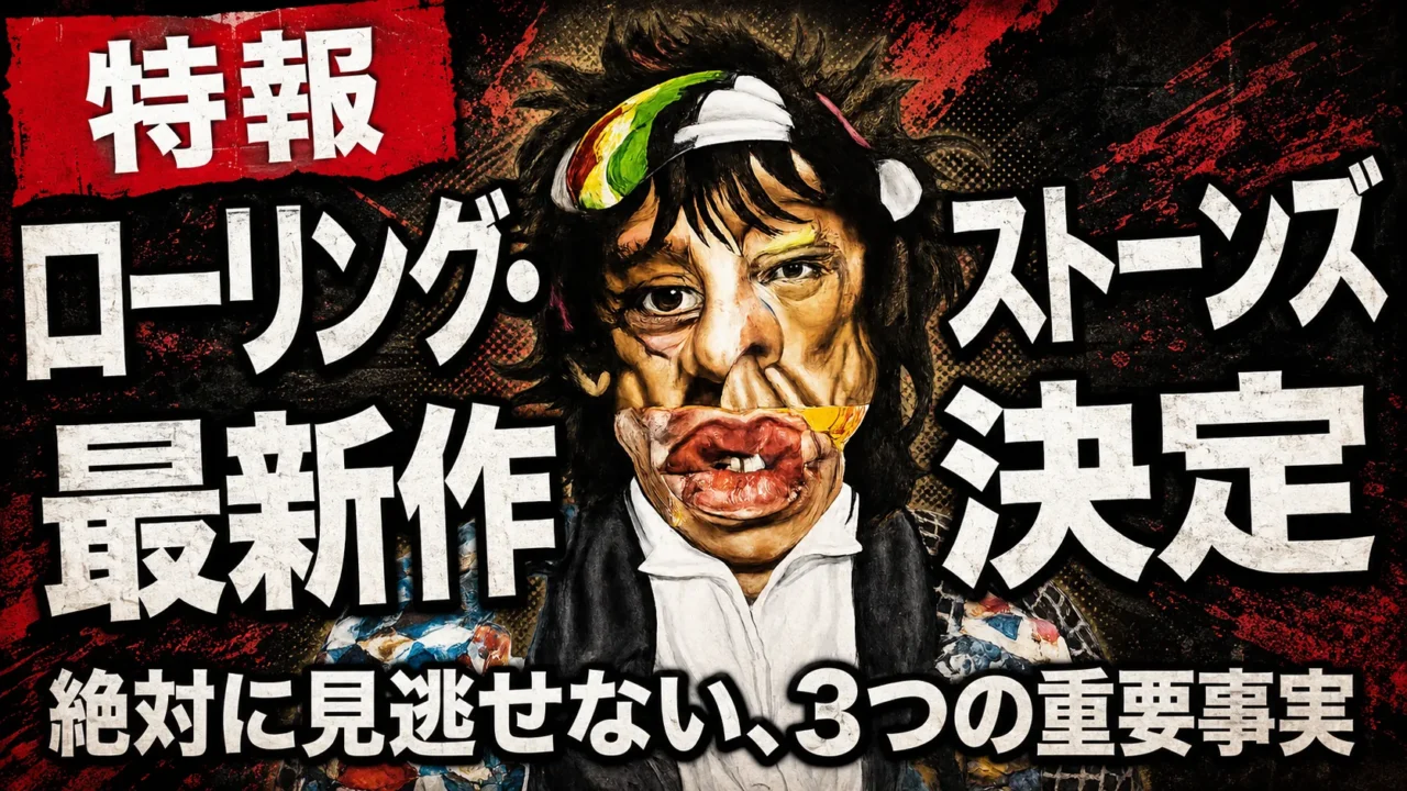 ローリングストーンズ新作決定を伝える特報風の画像