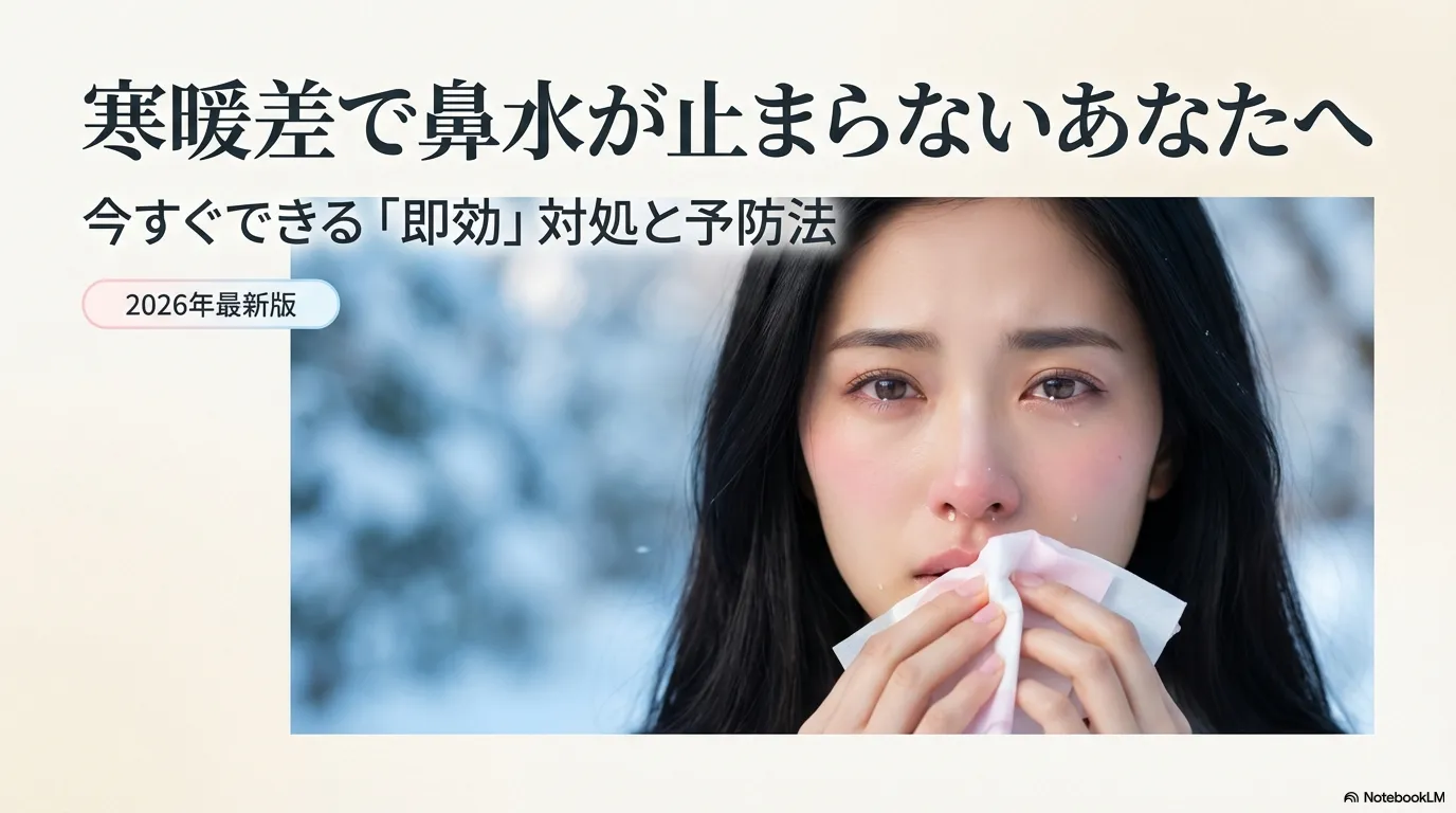 2026年最新版 寒暖差で鼻水が止まらない時の即効対処と予防法