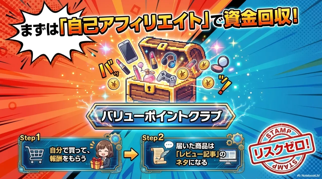 自分で買って報酬をもらい、届いた商品を記事ネタにするリスクゼロのサイクル