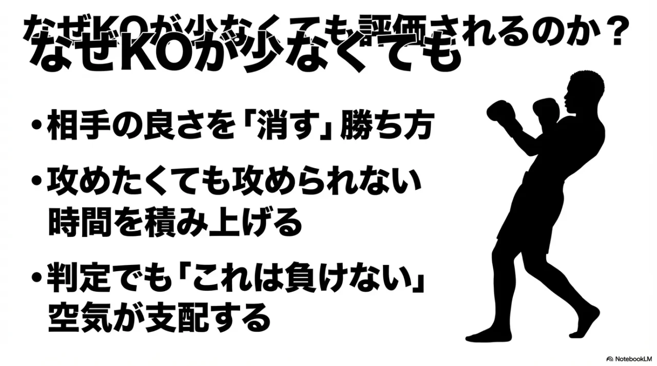 KOが少なくても評価される理由の要点