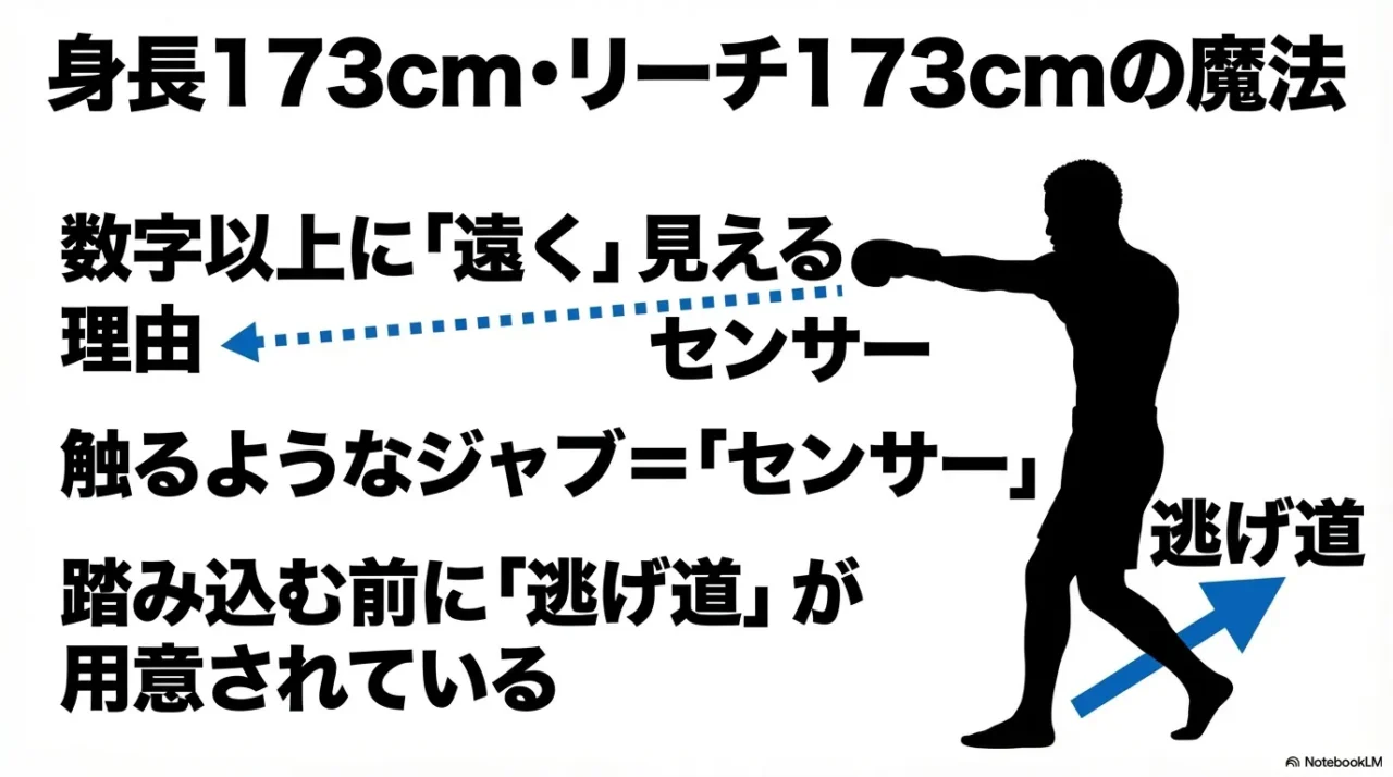 身長173cmリーチ173cmでも遠く見える理由
