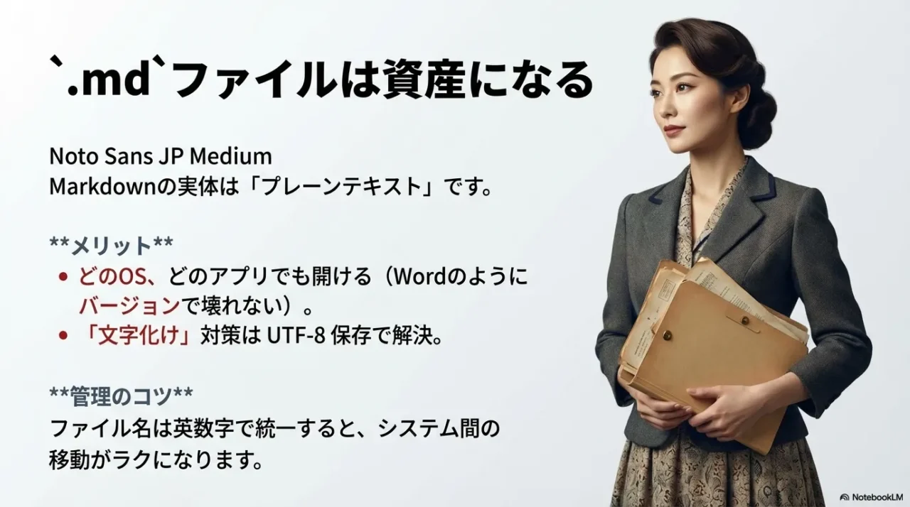 .mdファイルは資産になる メリットと管理のコツ
