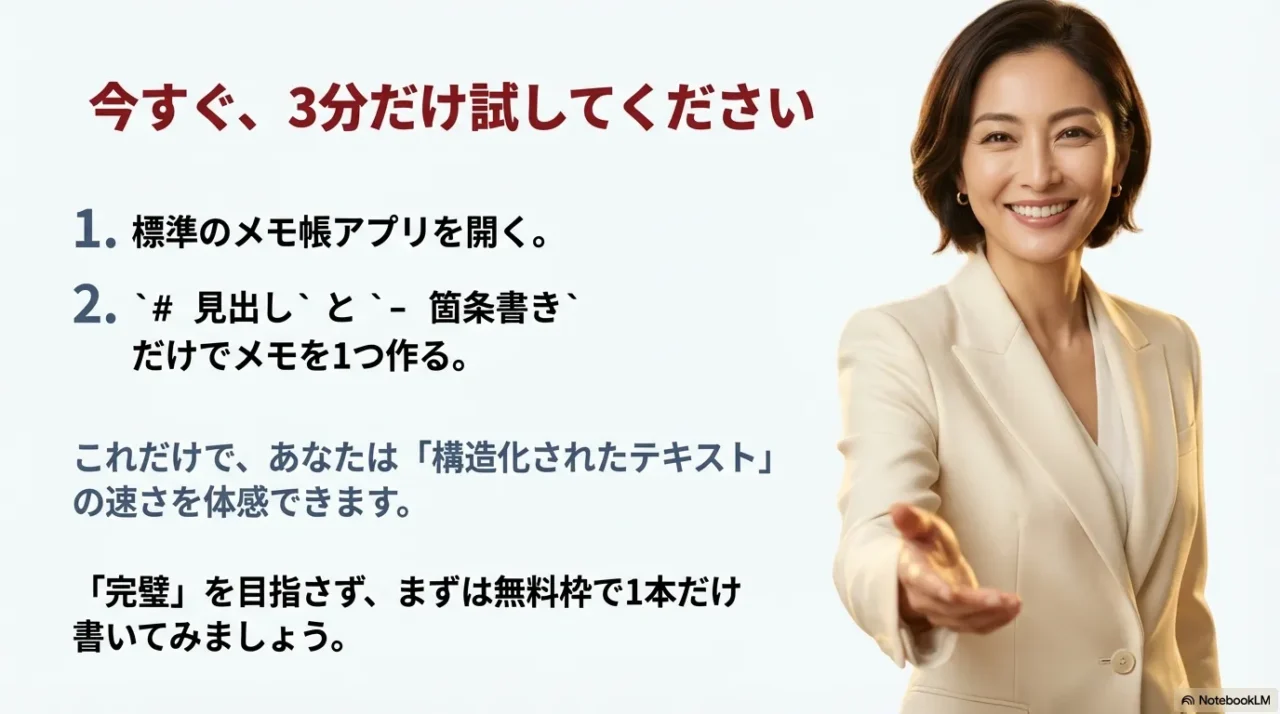 今すぐ3分で試す Markdownの最初の一歩