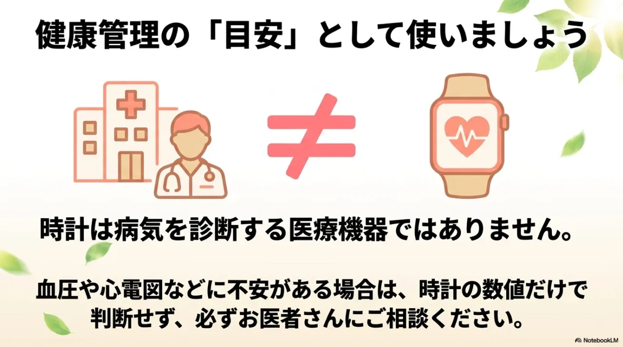スマートウォッチは病気を診断する医療機器ではなく健康管理の目安として使う注意喚起