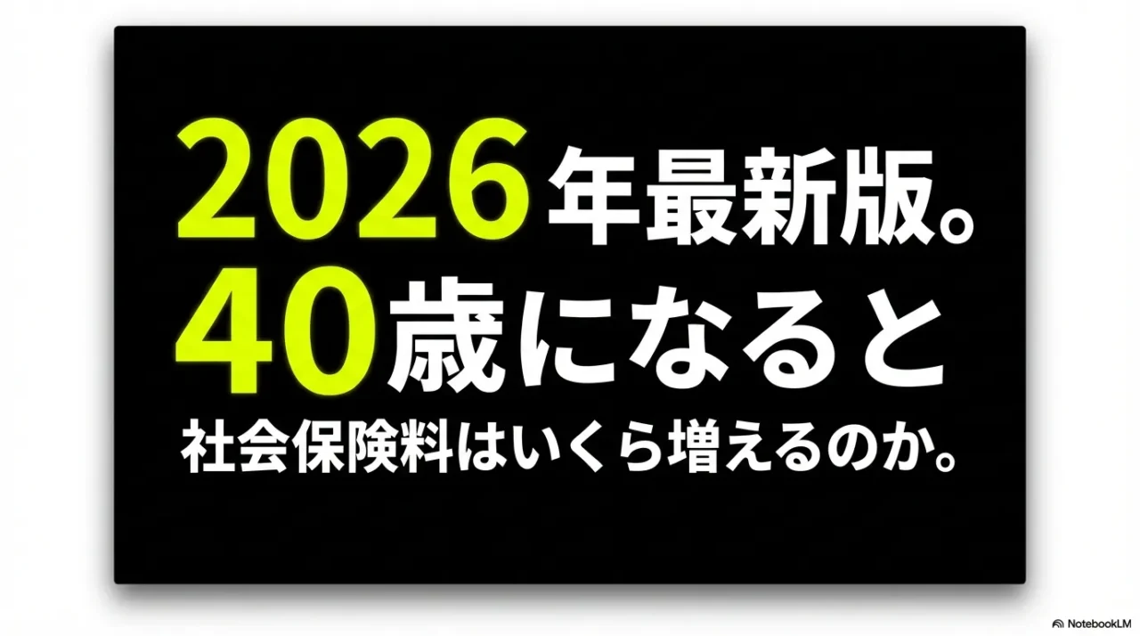 2026年に40歳になると社会保険料がいくら増えるのかを解説する導入画像