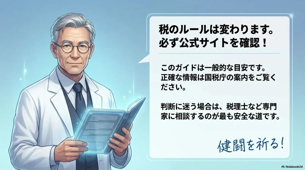 る電子書籍を持ち、専門的な助言を伝える専門家のイラスト