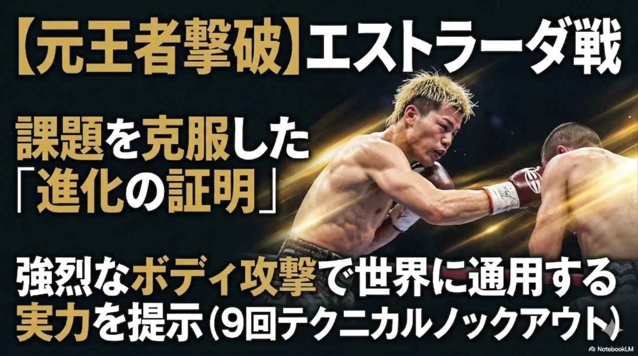 那須川天心がエストラーダ戦で進化を証明したことを示す画像