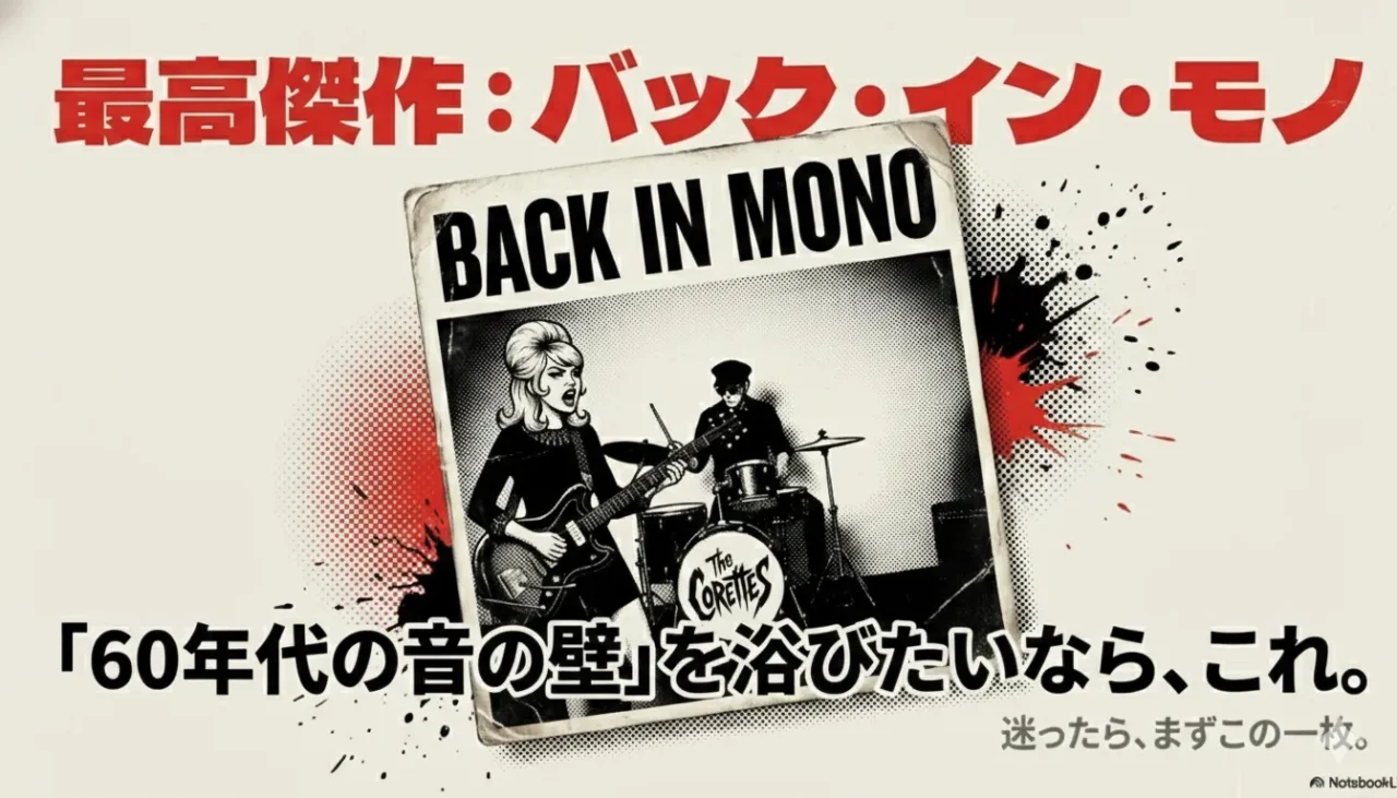 バック・イン・モノを最高傑作として推すイラスト