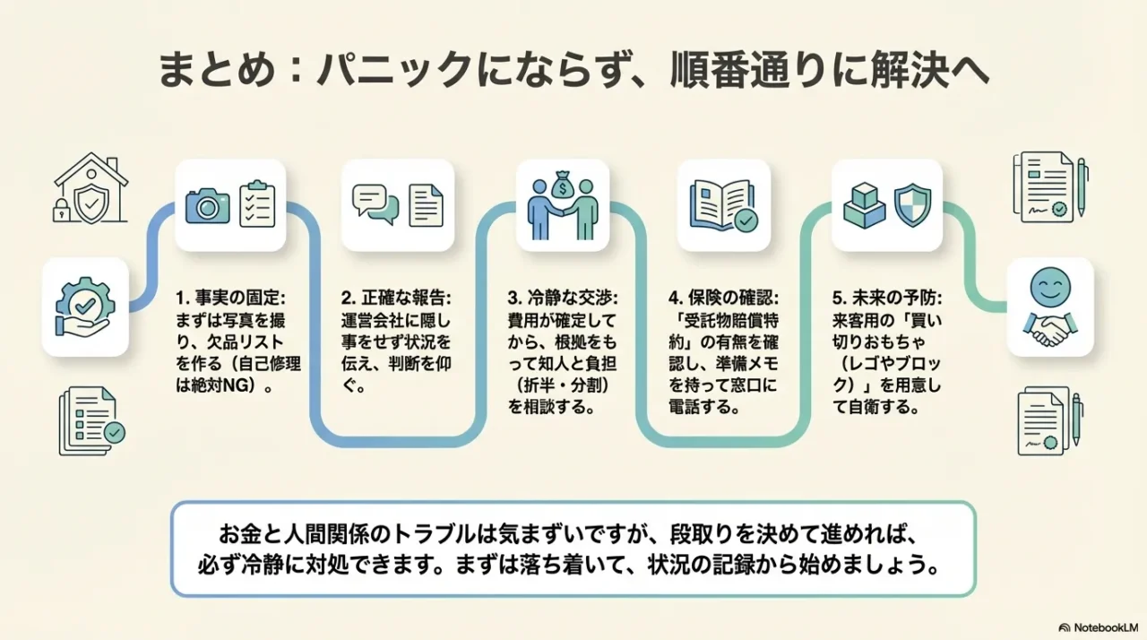 サブスクおもちゃ破損トラブル解決の流れ