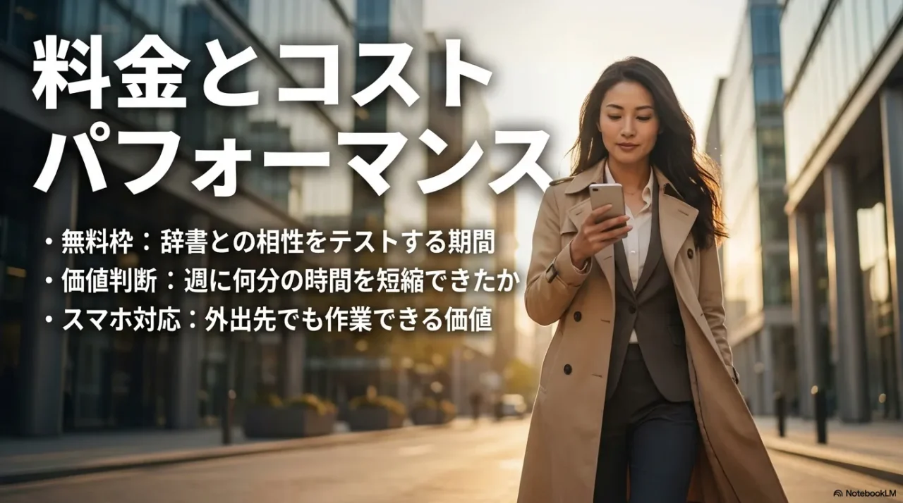 無料枠・価値判断・スマホ対応を含めたコスト評価の画像