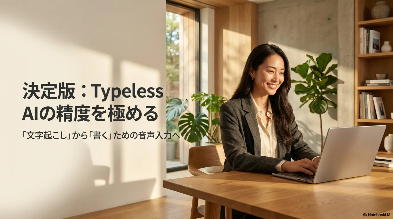 Typeless AIの音声入力精度を極めるというテーマのトップ画像