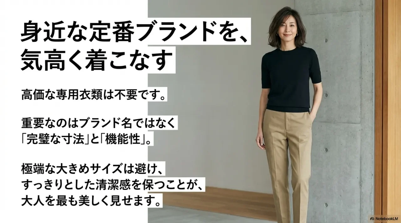 高価な専用服よりサイズ感と機能性を重視した40代・50代女性向けフェスコーデ画像