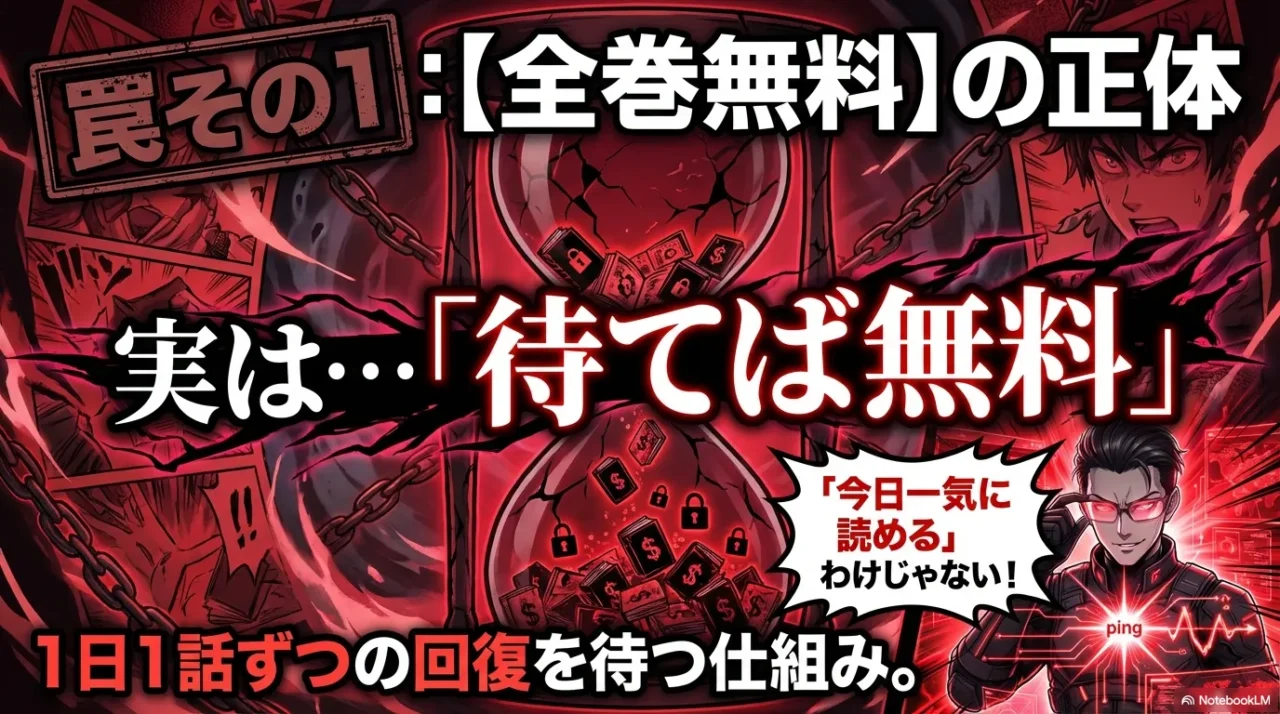 全巻無料の正体は待てば無料という仕組みの解説と回復待ちの図