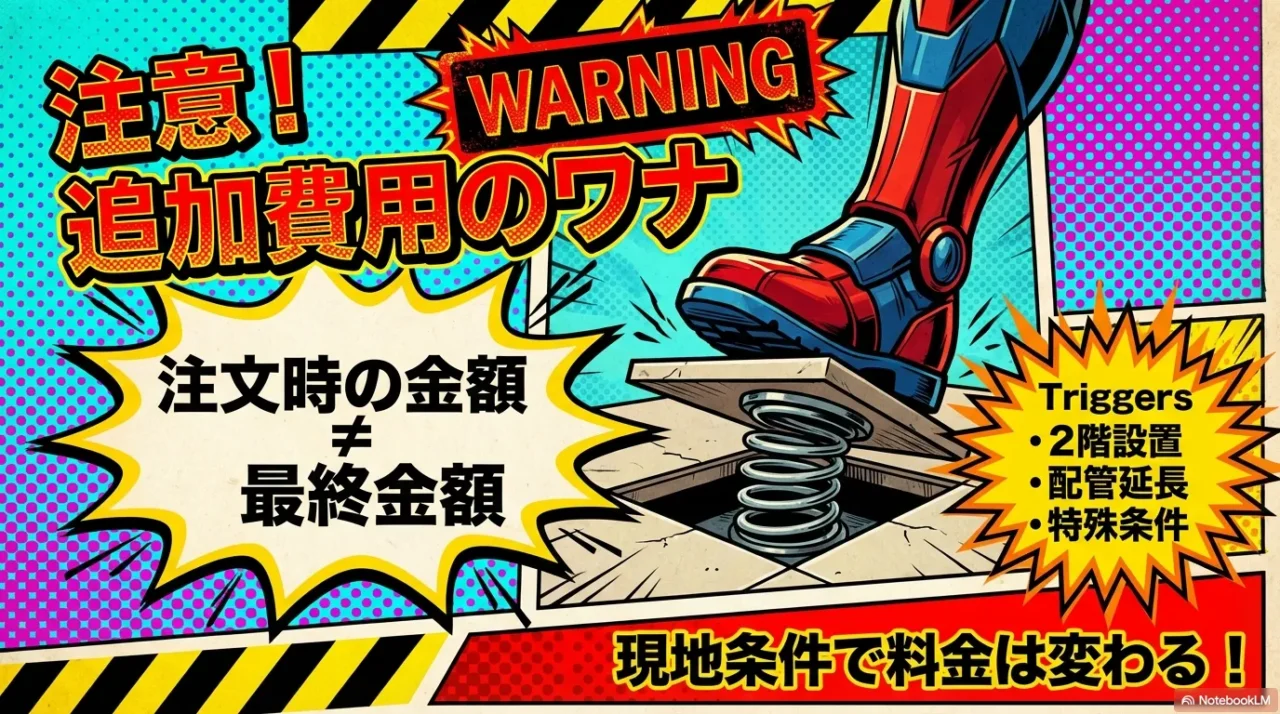 注文時の金額と最終金額が変わる注意喚起